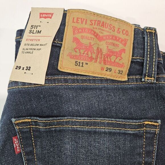 Levi's 511 Slim Stretch / Blue Jeans/ Slim Fit / Size 29x32 / 04511-1390 / New - Picture 5 of 10
